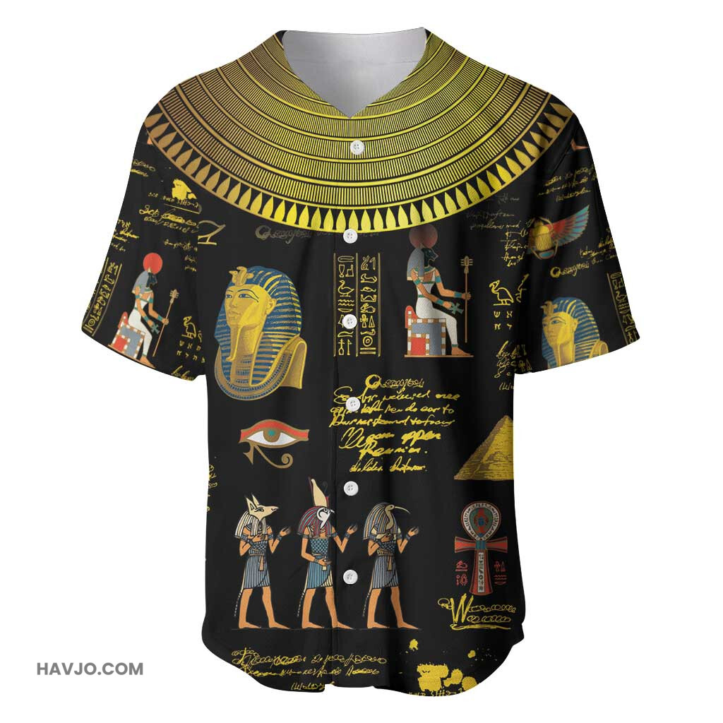 Ancient Egypt and Hieroglyphs Baseball Jersey