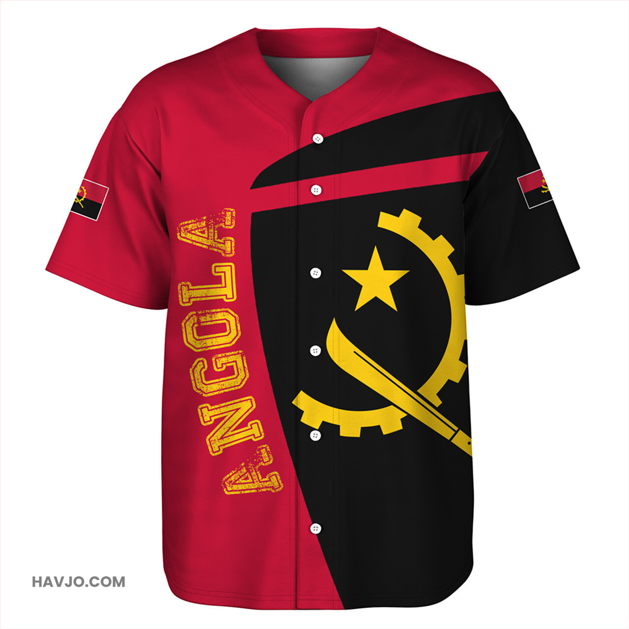 Angola Half Concept Baseball Jersey