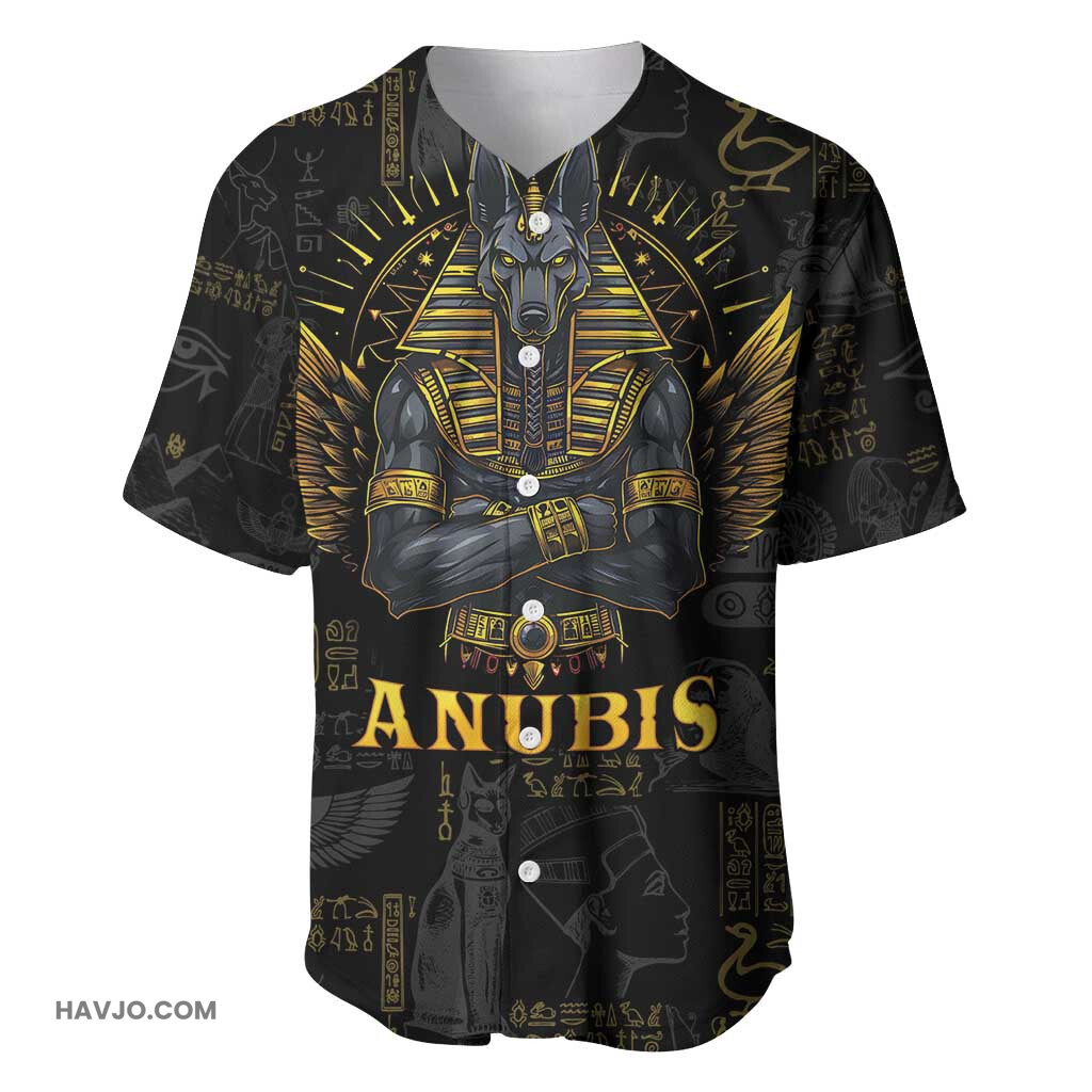 Anubis Egyptian God of Death Baseball Jersey