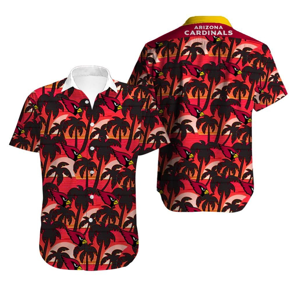 Arizona Cardinals Coconut Dawn Hawaiian Shirt Tropical Aloha Button Up