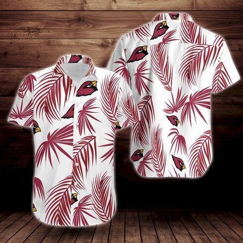 Arizona Cardinals Flower Hawaiian Shirt Tropical Aloha Button Up