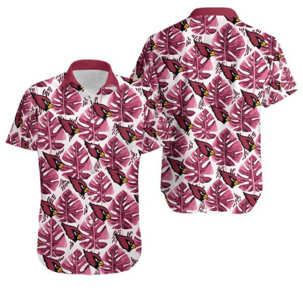 Arizona Cardinals Football Hawaiian Shirt Tropical Aloha Button Up