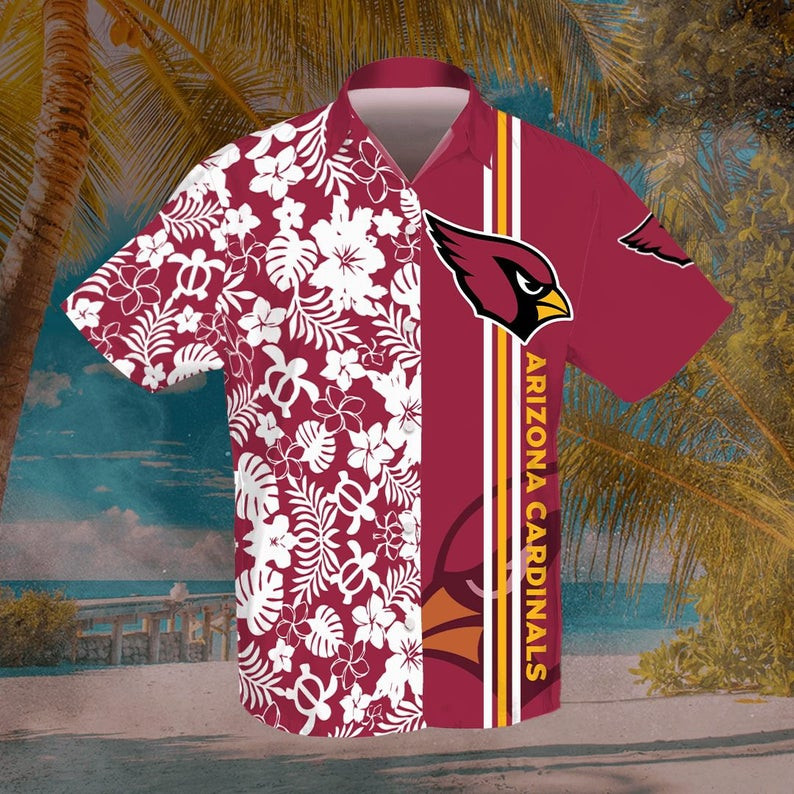 Arizona Cardinals Football Team 1506Hawaiian Shirt Tropical Aloha Button Up