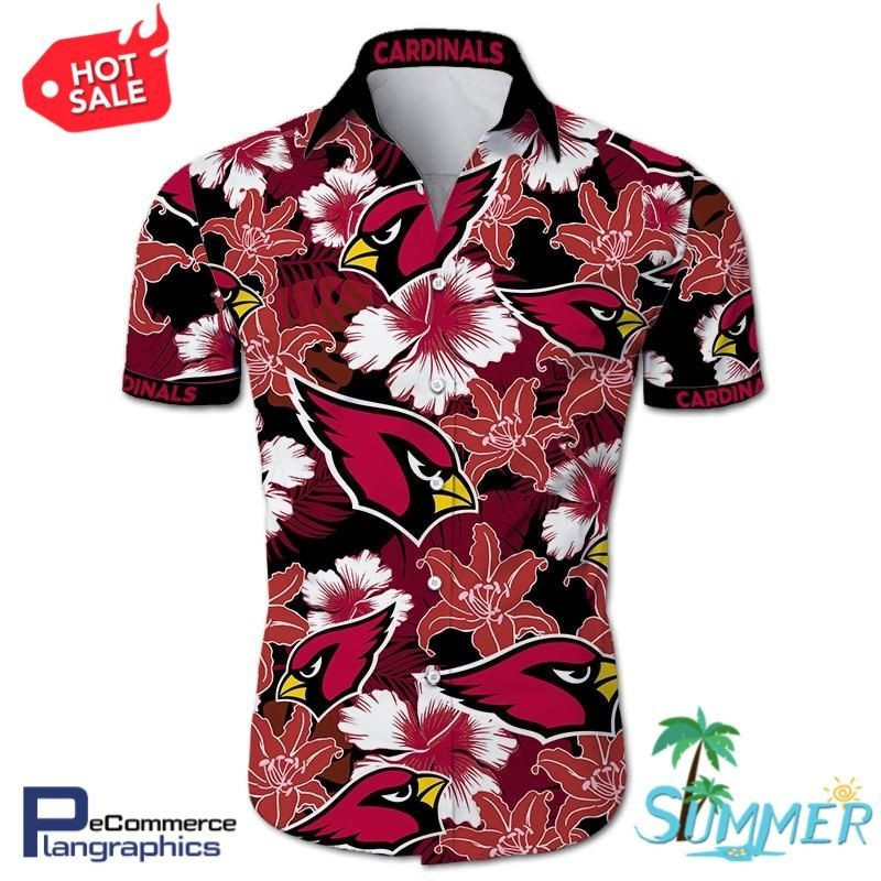Arizona Cardinals Hawaiian Shirt Tropical Aloha Button Up
