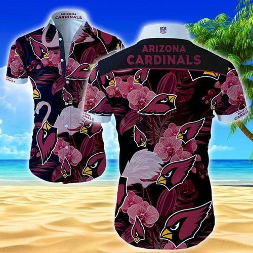 Arizona Cardinals Hawaiian Shirt Tropical Aloha Button Up