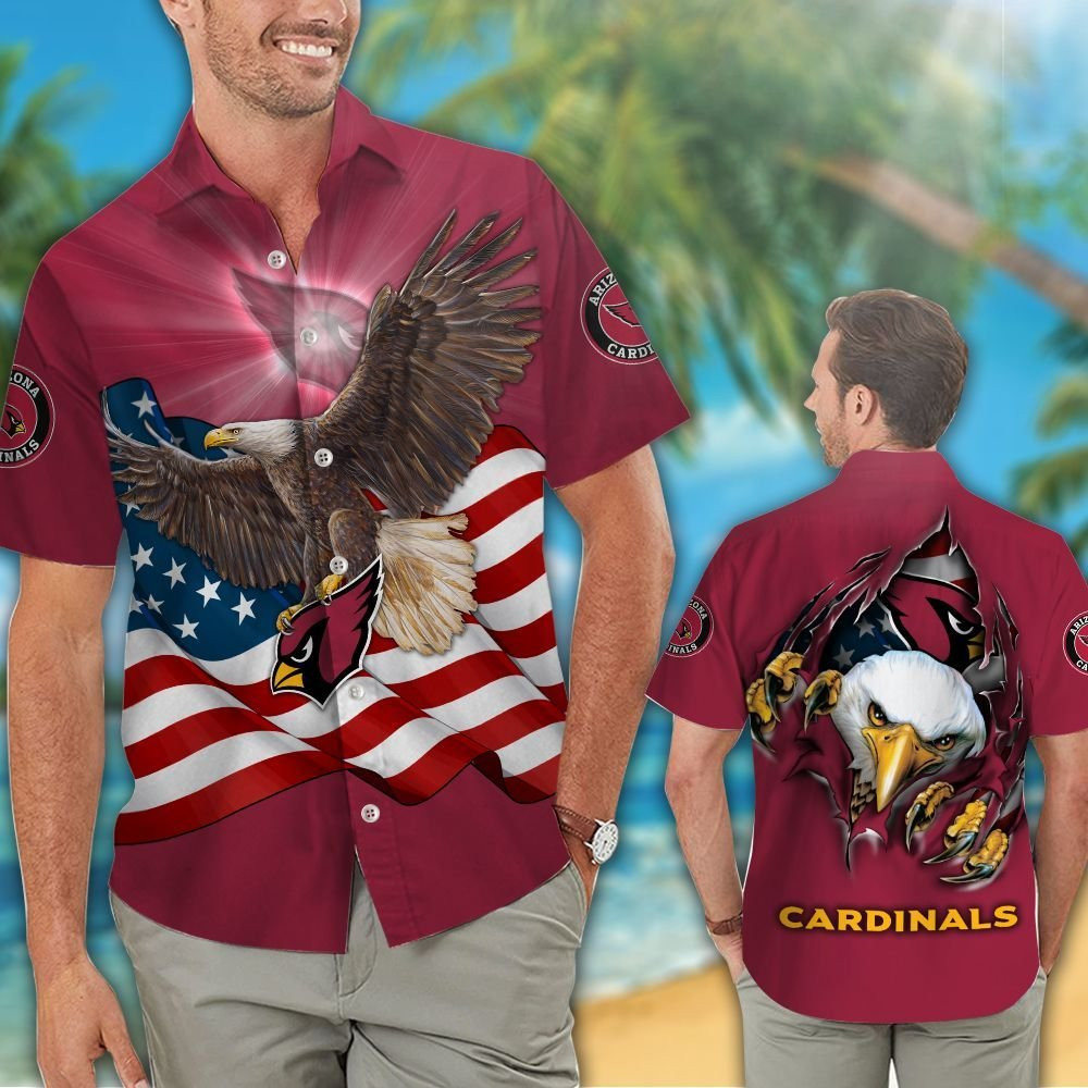 Arizona Cardinals Hawaiian Shirt Tropical Aloha Button Up