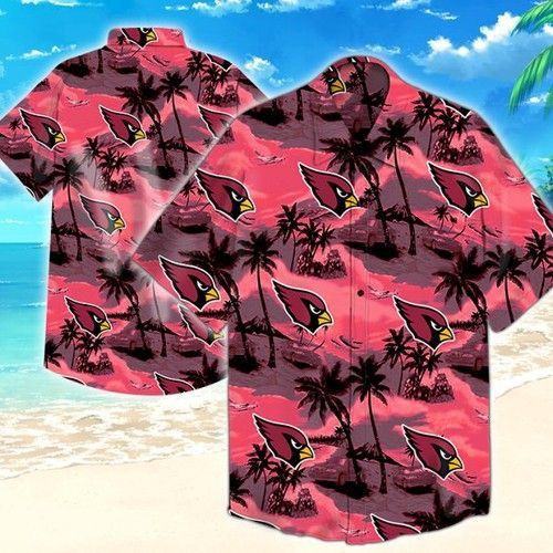 Arizona Cardinals Hawaiian Shirt Tropical Aloha Button Up