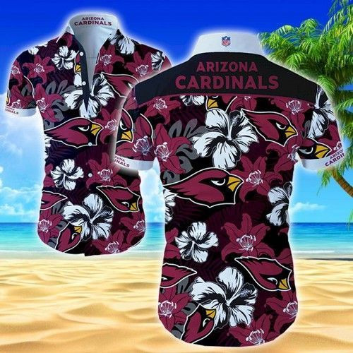 Arizona Cardinals Hawaiian Shirt Tropical Aloha Button Up