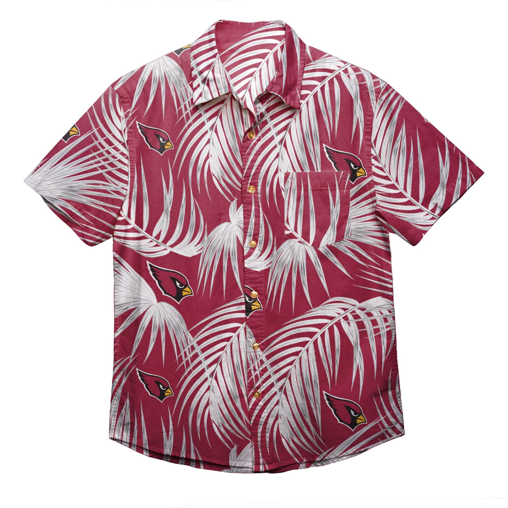 Arizona Cardinals Mens Up Hawaiian Shirt Tropical Aloha Button Up