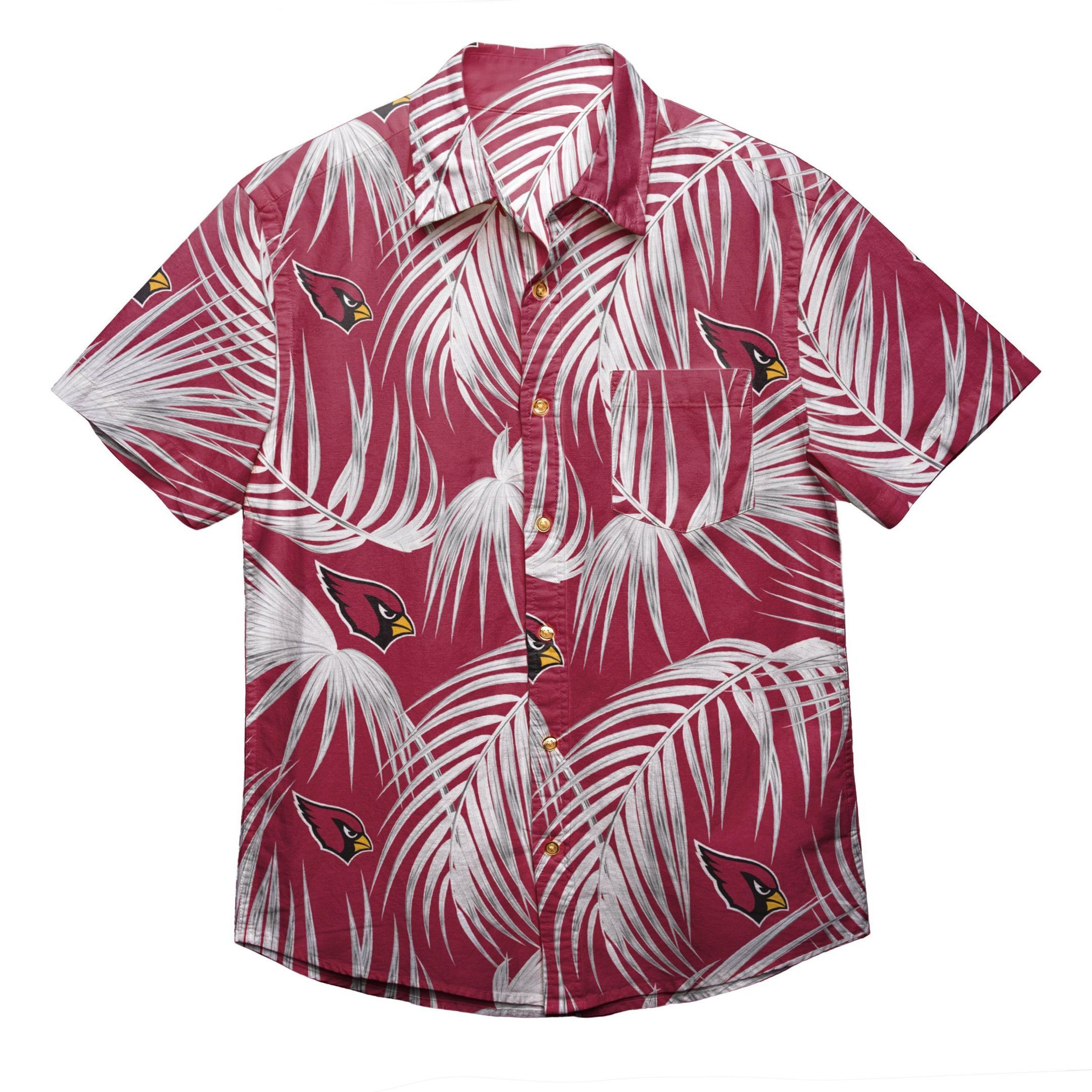 Arizona Cardinals Nfl Mens Hawaiian Shirt Tropical Aloha Button Up