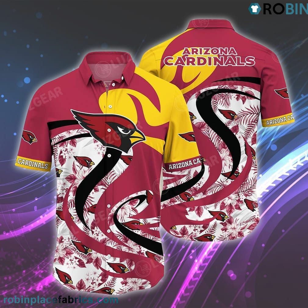 Arizona Cardinals Patterns Graphic This Hawaiian Shirt Tropical Aloha Button Up