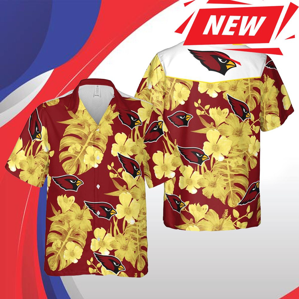 Arizona Cardinals Phoenix Floral Football Hawaiian Shirt Tropical Aloha Button Up