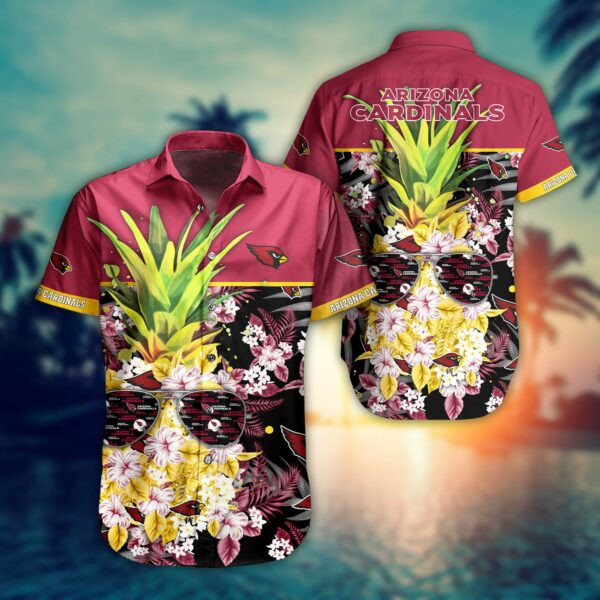 Arizona Cardinals Pineapple New Hawaiian Shirt Tropical Aloha Button Up