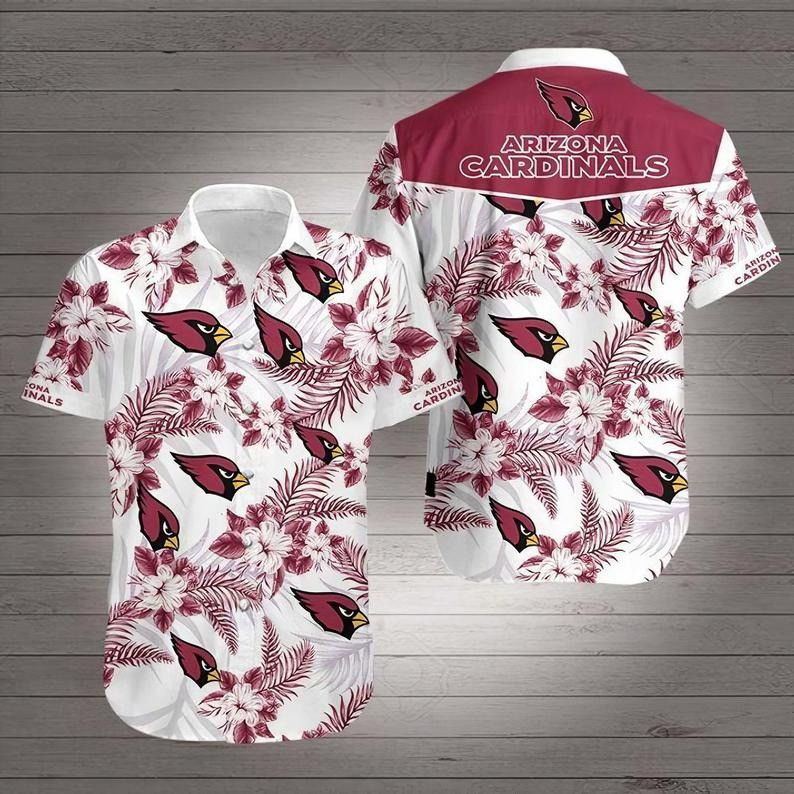 Arizona Cardinals Summer 1506Hawaiian Shirt Tropical Aloha Button Up