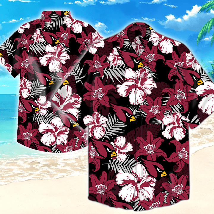 Arizona Cardinals Tommy Bahama Hawaiian Shirt Tropical Aloha Button Up