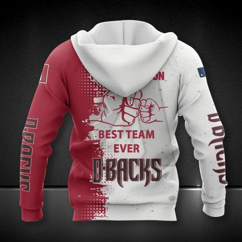 Alternative view of Arizona Diamondbacks Dad And Son MLB All Over Print Hoodie