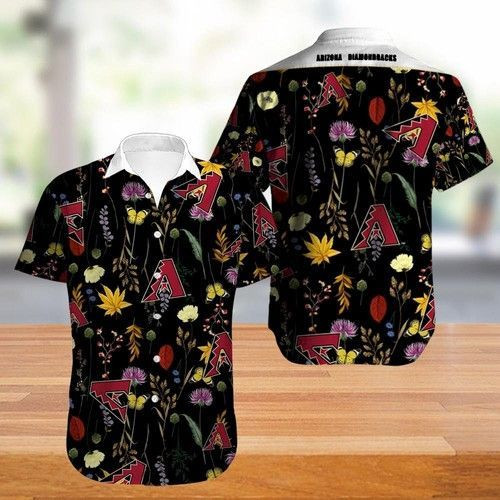 Arizona Diamondbacks Hawaiian Shirt Tropical Aloha Button Up