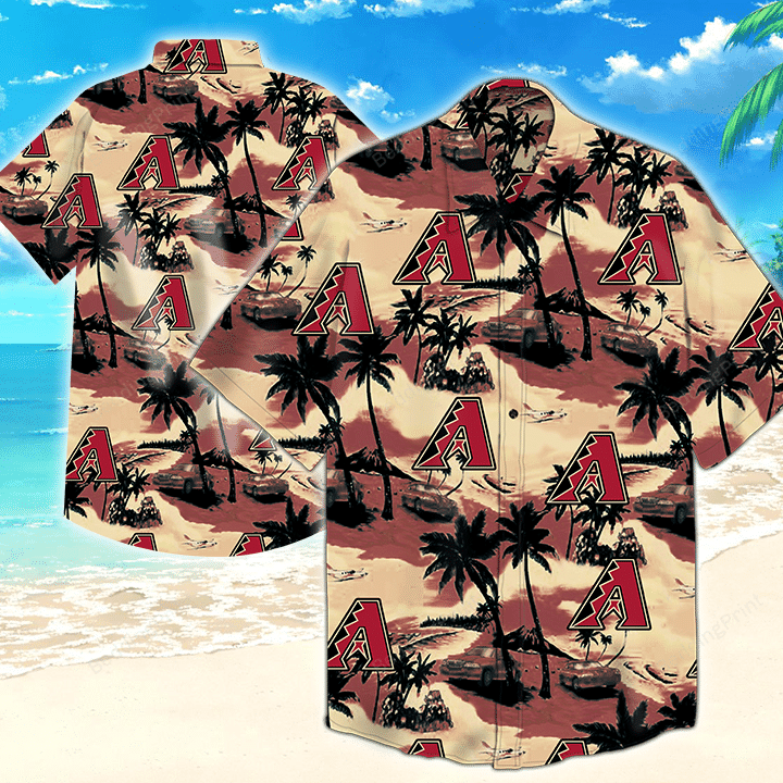 Arizona Diamondbacks Mlb Tommy Bahama Hawaiian Shirt Tropical Aloha Button Up