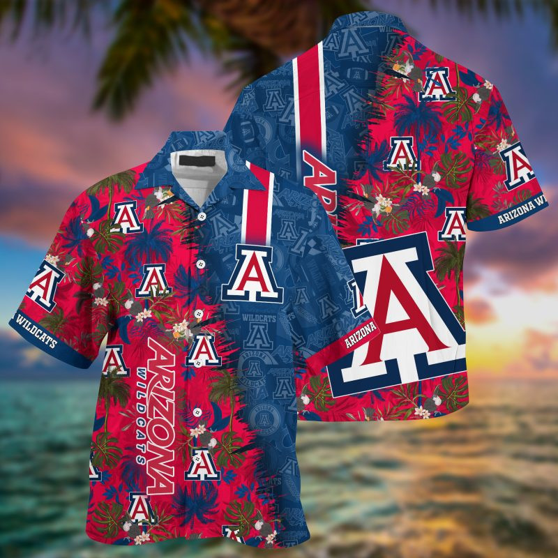Arizona Wildcats Ncaa Summer Hawaiian Shirt Tropical Aloha Button Up