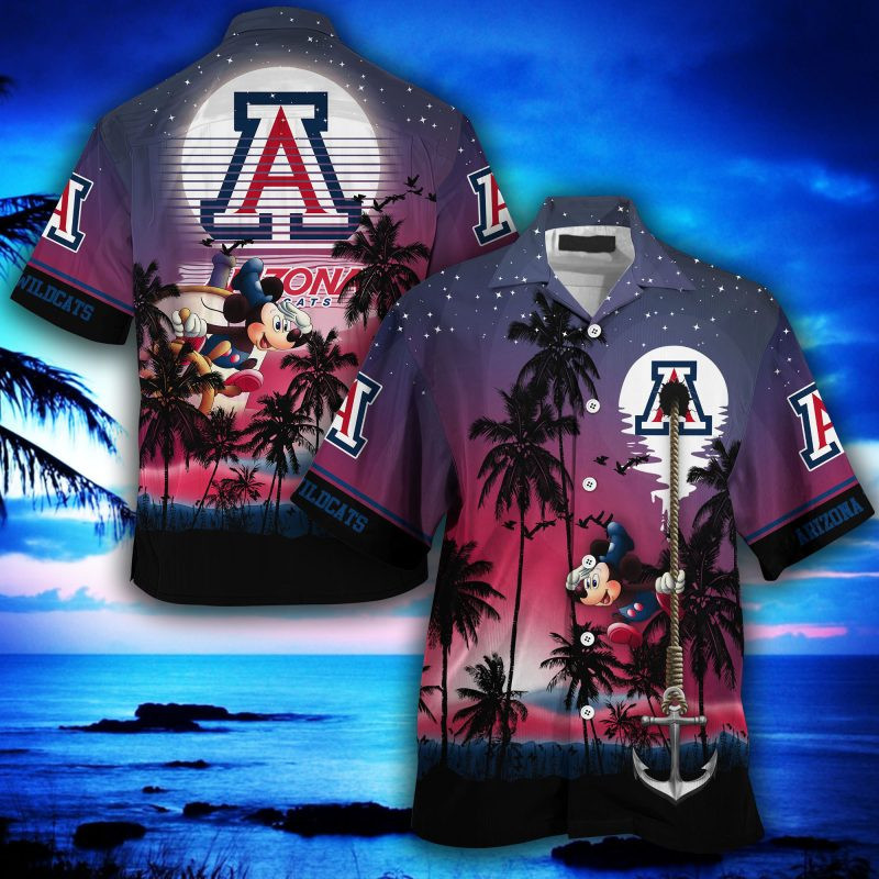 Arizona Wildcats Ncaa Summer Hawaiian Shirt Tropical Aloha Button Up
