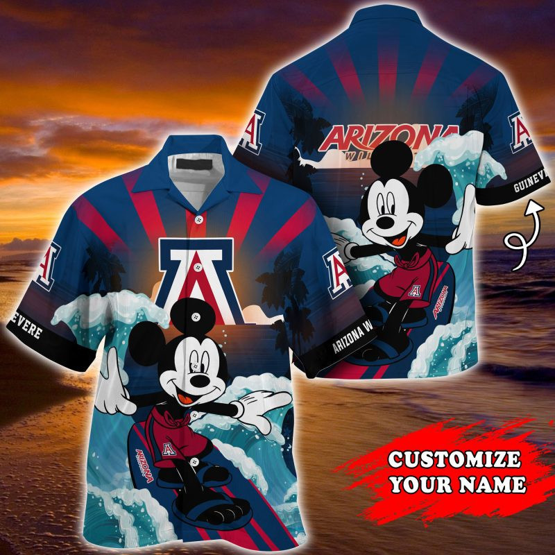 Arizona Wildcats Ncaa Summer Personalized Hawaiian Shirt Tropical Aloha Button Up