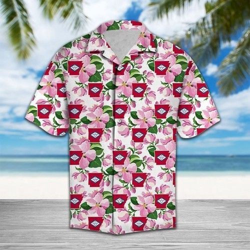 Arkansas Apple Blossom Hawaiian Shirt Tropical Aloha Button Up