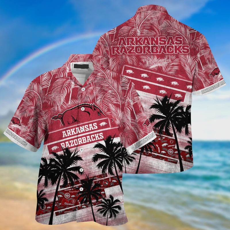 Arkansas Razorbacks Ncaa Trending Summer Hawaiian Shirt Tropical Aloha Button Up