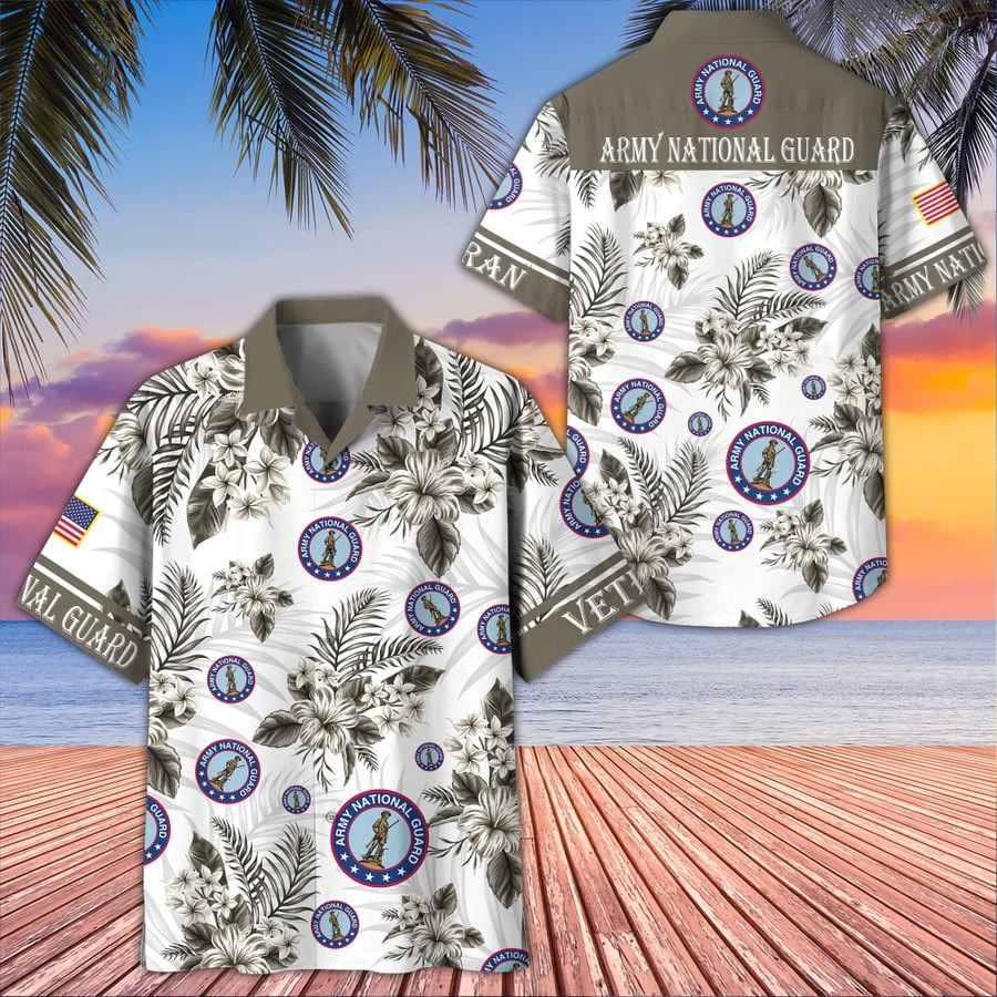 Army National Guard Veteran Hawaiian Shirt Patriotic Clothing Honor Veterans Day Gifts