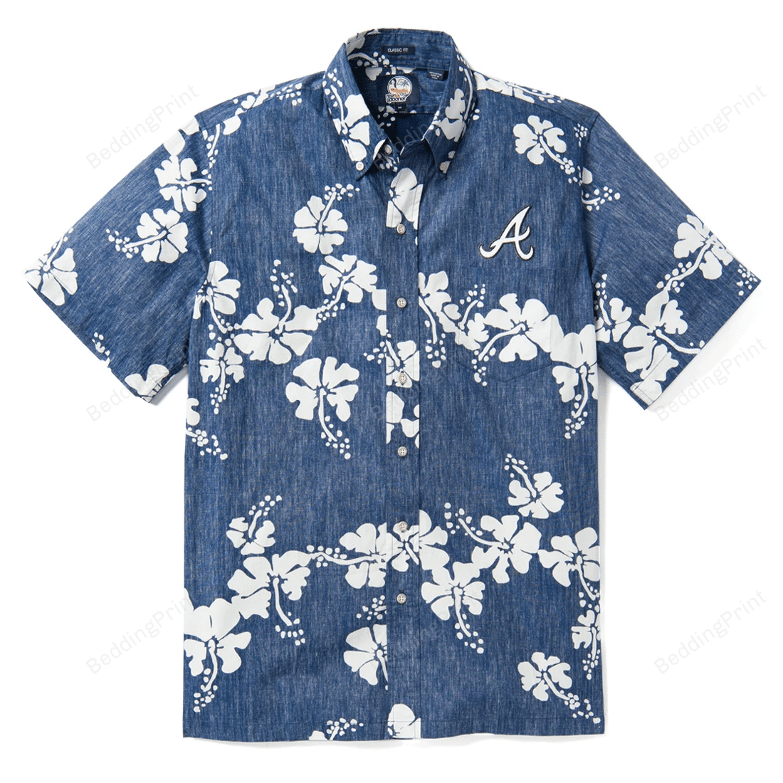 Atlanta Braves 50th Aloha Hawaiian Shirt Tropical Aloha Button Up