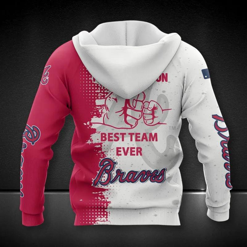 Alternative view of Atlanta Braves Dad and Son MLB All Over Print Hoodie