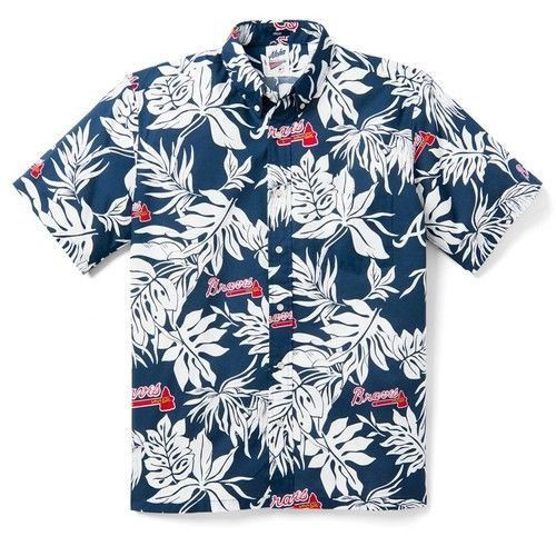 Atlanta Braves Logo Aloha Mlb Hawaiian Shirt Tropical Aloha Button Up