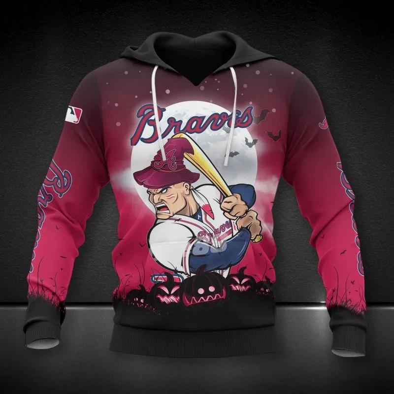 Atlanta Braves Mascot MLB All Over Print Hoodie