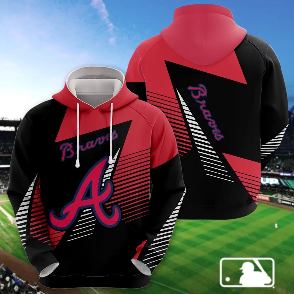 Atlanta Braves Printed MLB All Over Print Hoodie
