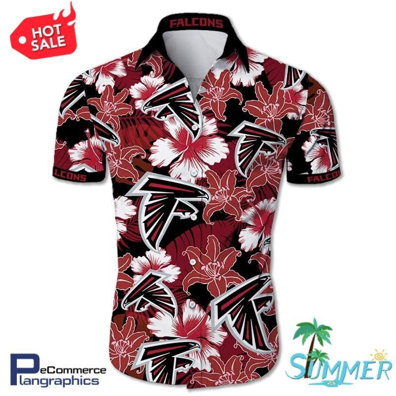 Atlanta Falcons Aloha Shirt Hawaiian Shirt Tropical Aloha Button Up