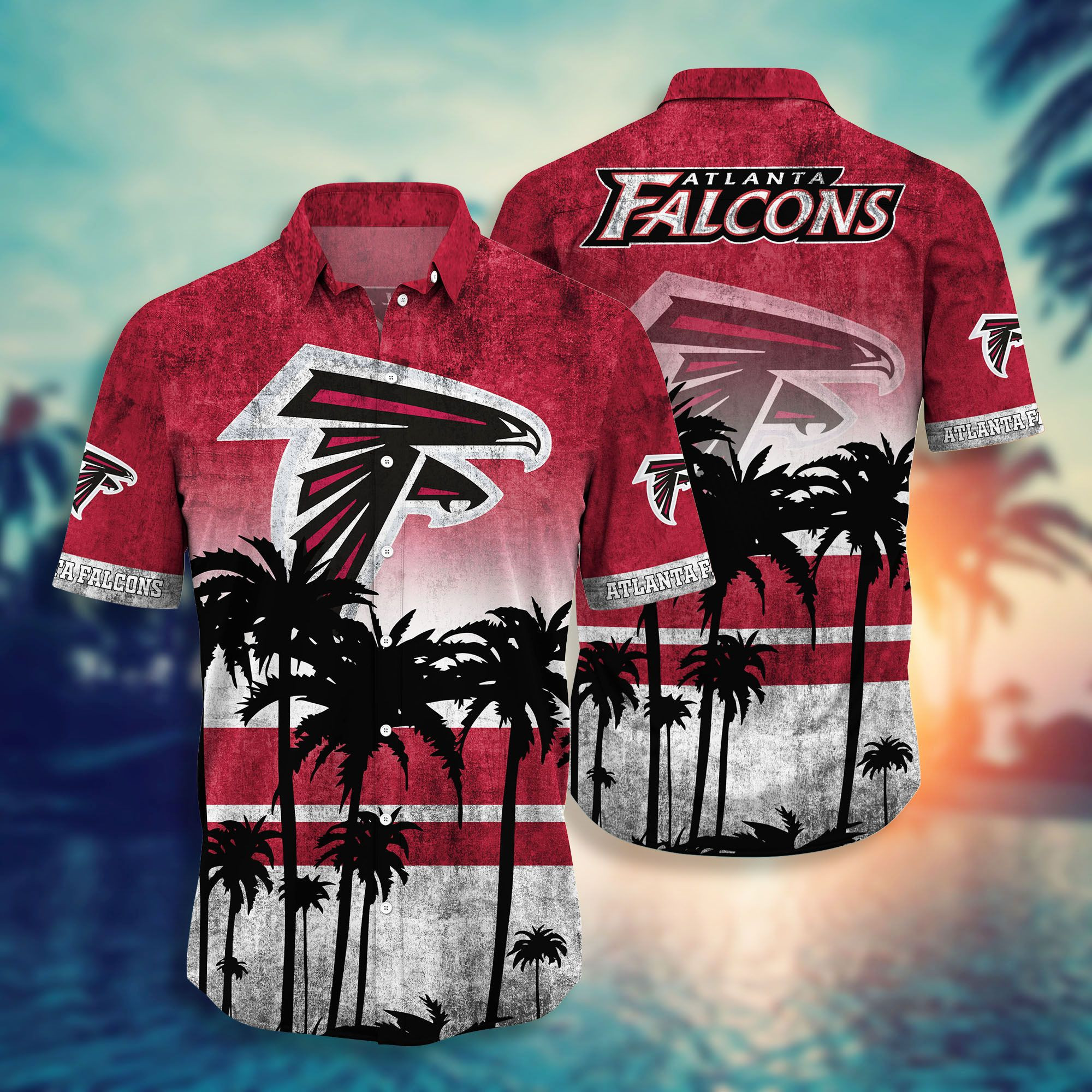 Atlanta Falcons Coconut Tropical Hawaiian Shirt Tropical Aloha Button Up
