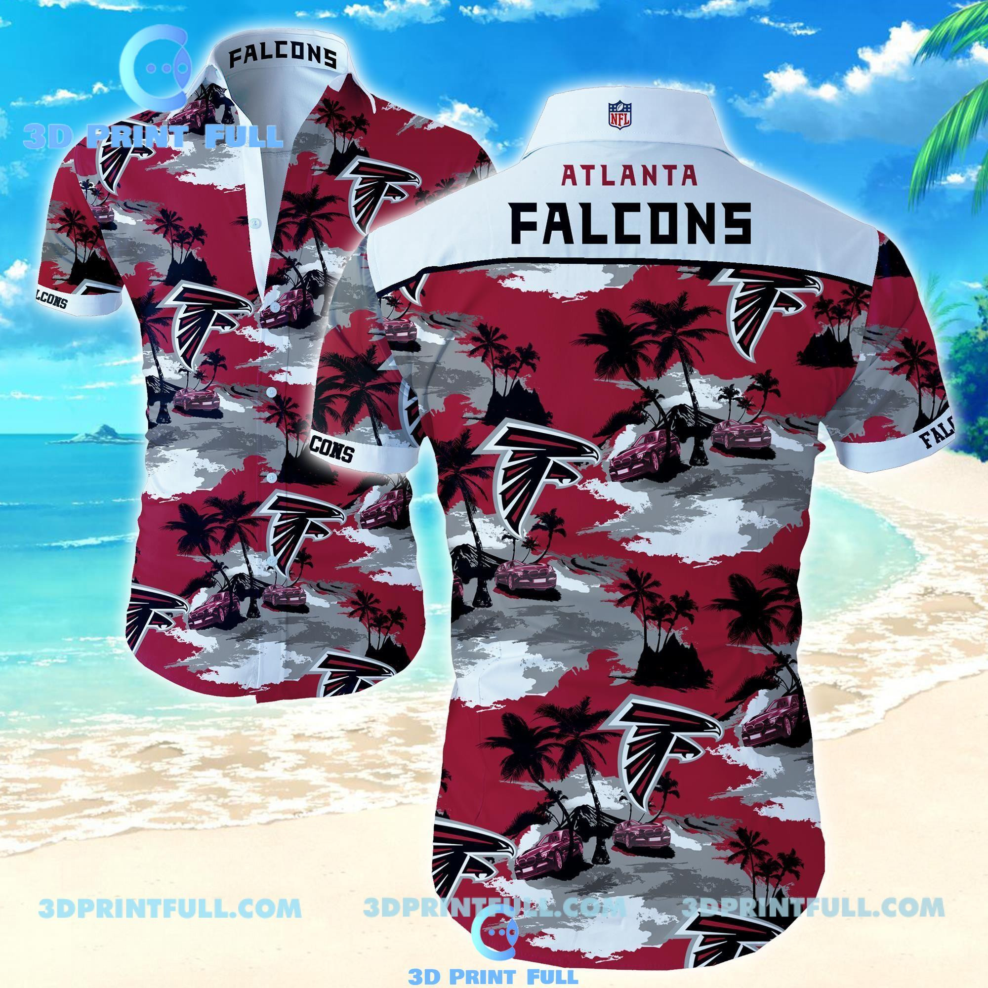 Atlanta Falcons Hawaiian Shirt Tropical Aloha Button Up