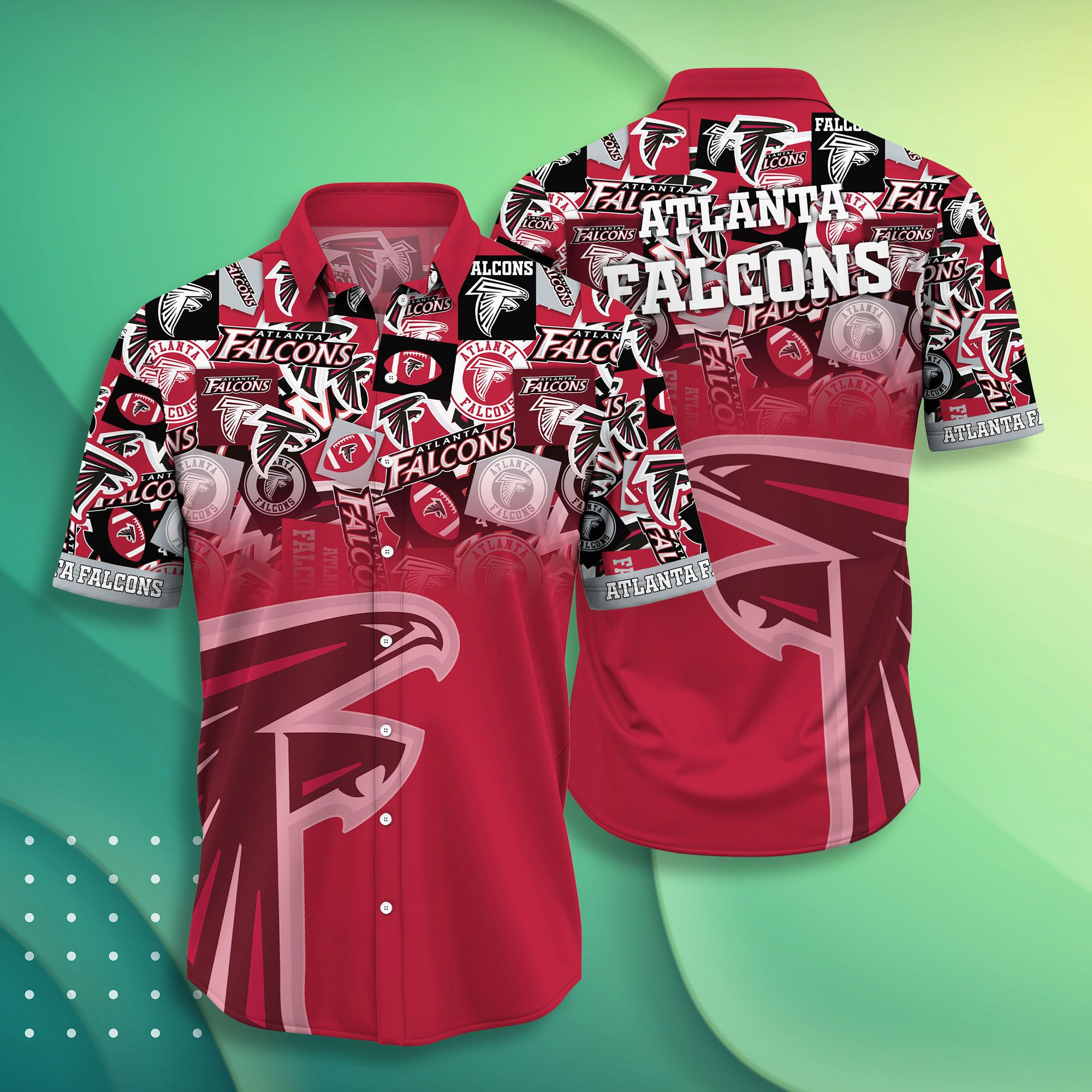 Atlanta Falcons Hawaiian Shirt Tropical Aloha Button Up