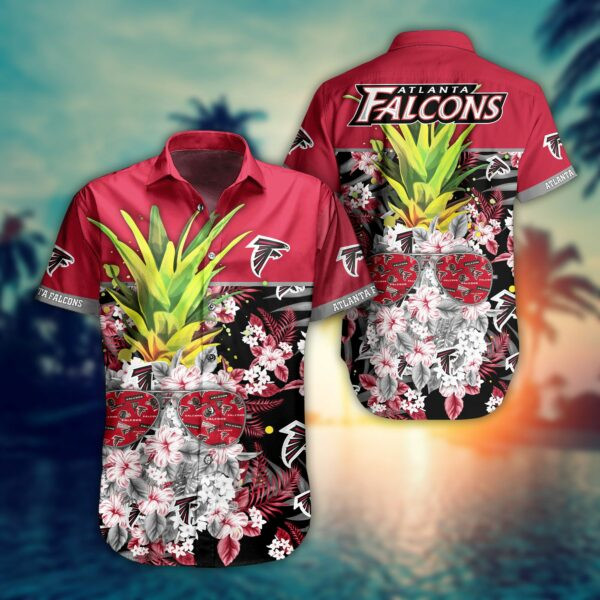 Atlanta Falcons Pineapple New Hawaiian Shirt Tropical Aloha Button Up