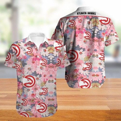 Atlanta Hawks Hawaiian Shirt Tropical Aloha Button Up