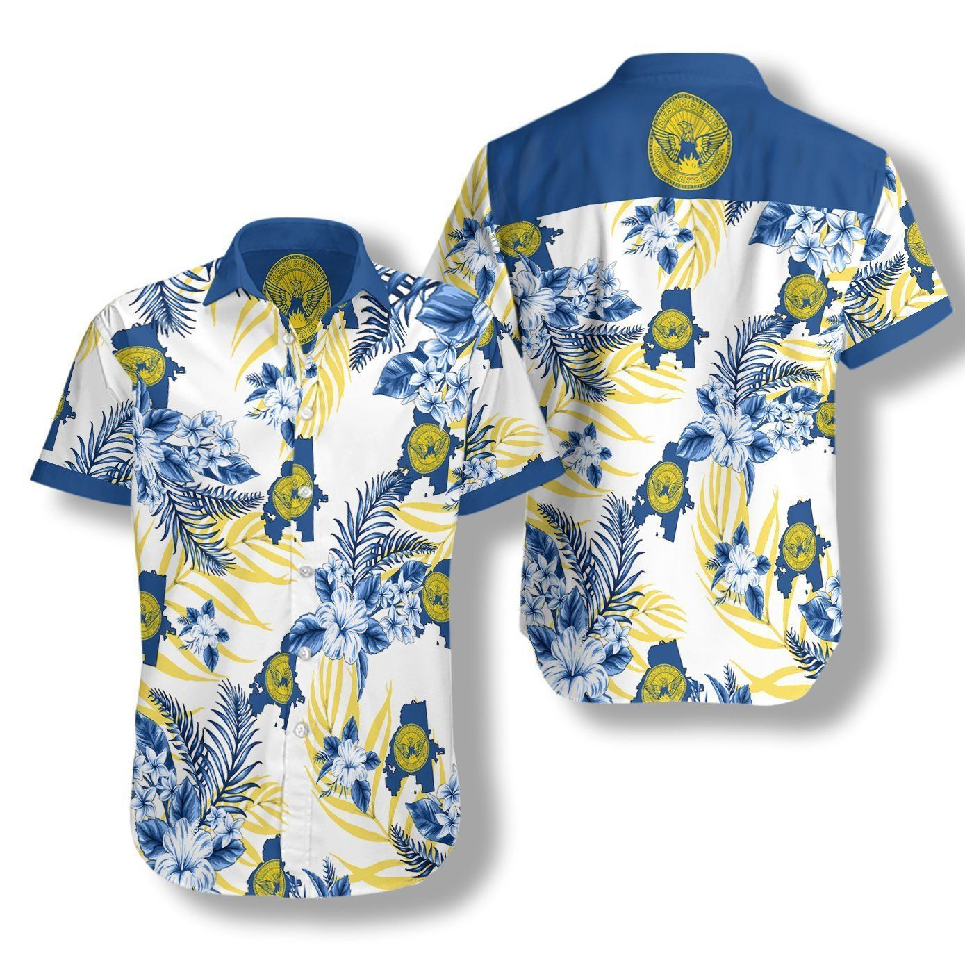 Atlanta Proud Hawaiian Shirt Tropical Aloha Button Up