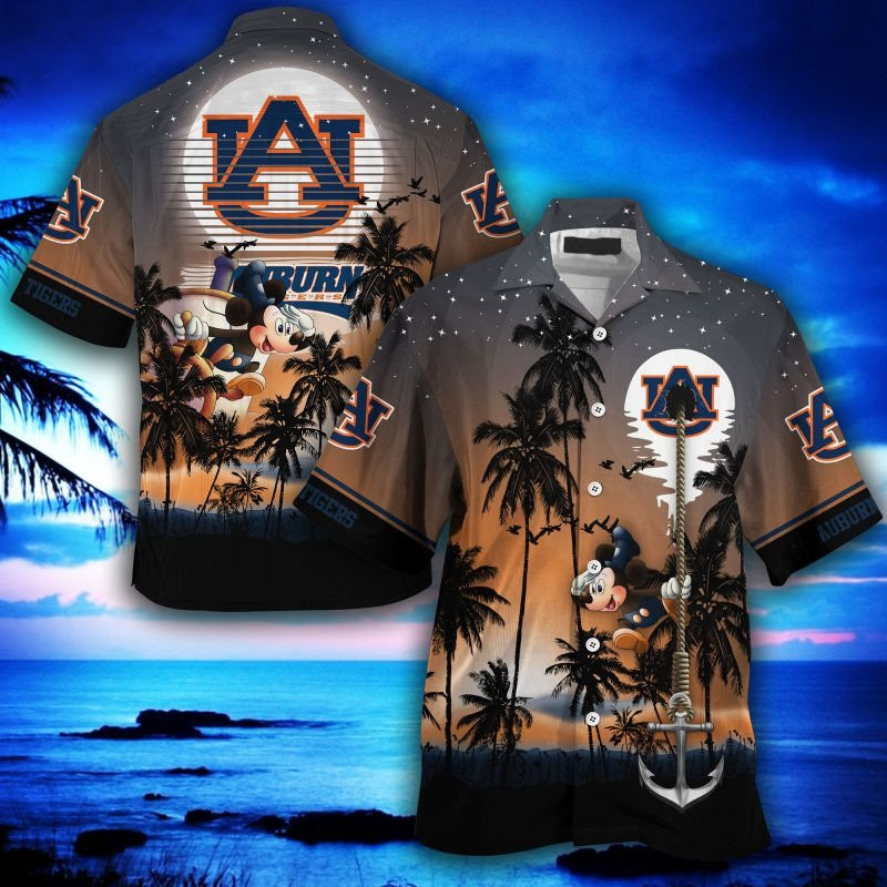 Auburn Tigers Ncaa Summer Hawaiian Shirt Tropical Aloha Button Up