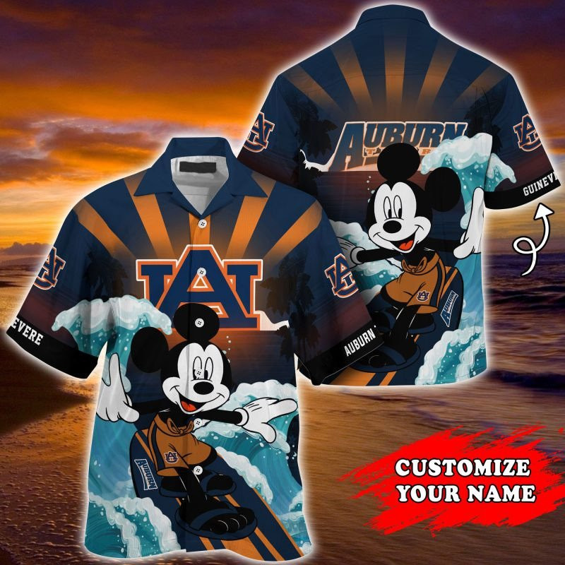 Auburn Tigers Ncaa Summer Personalized Hawaiian Shirt Tropical Aloha Button Up