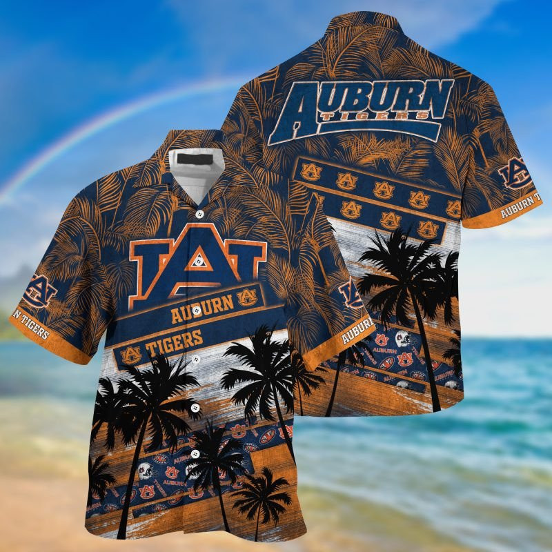 Auburn Tigers Ncaa Trending Summer Hawaiian Shirt Tropical Aloha Button Up
