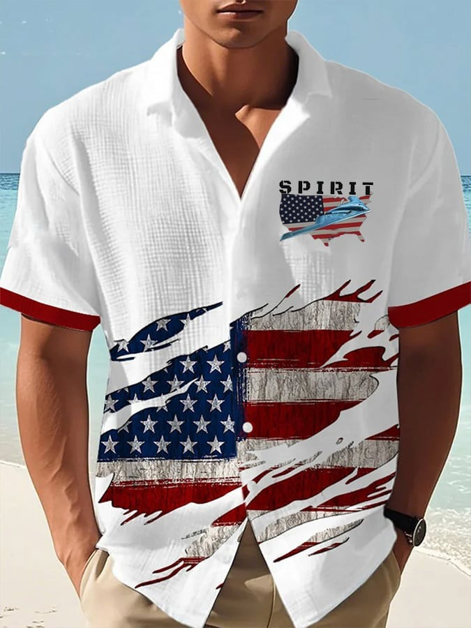 B-2 Ghost Bomber Hawaiian Shirt Men's Patriotic Shirt Gifts For Dudes