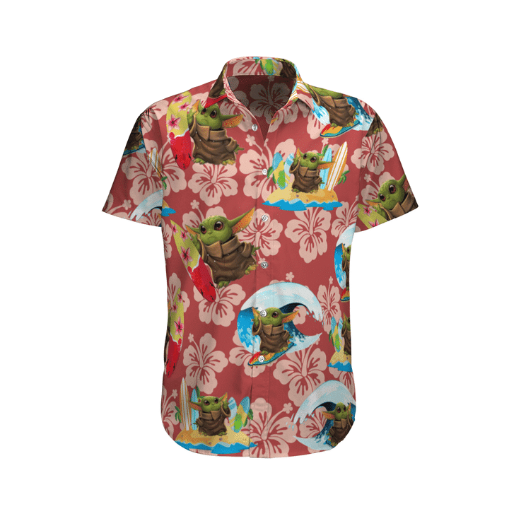 Baby Yoda Grogu Star Wars Shirts Star Wars Hawaiian Shirt Tropical Aloha Button Up