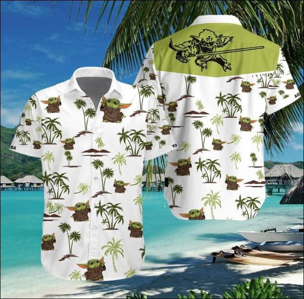 Baby Yoda Hawaiian Shirt Tropical Aloha Button Up