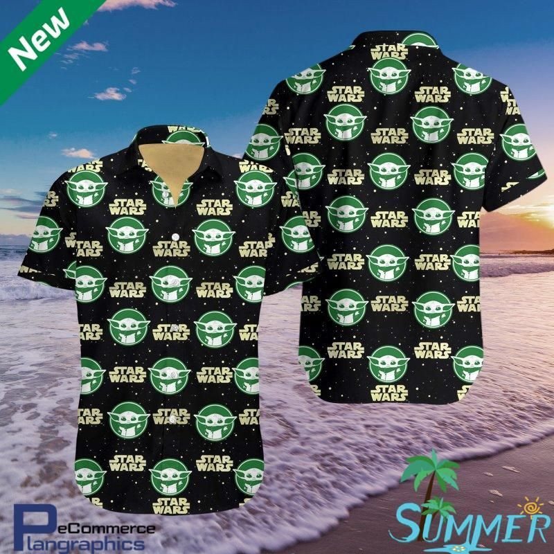 Baby Yoda Star Wars Aloha Shirt Hawaiian Shirt Tropical Aloha Button Up