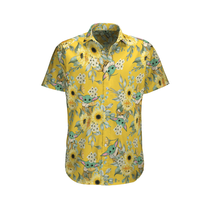 Baby Yoda Star Wars Shirts Star Wars Hawaiian Shirt Tropical Aloha Button Up