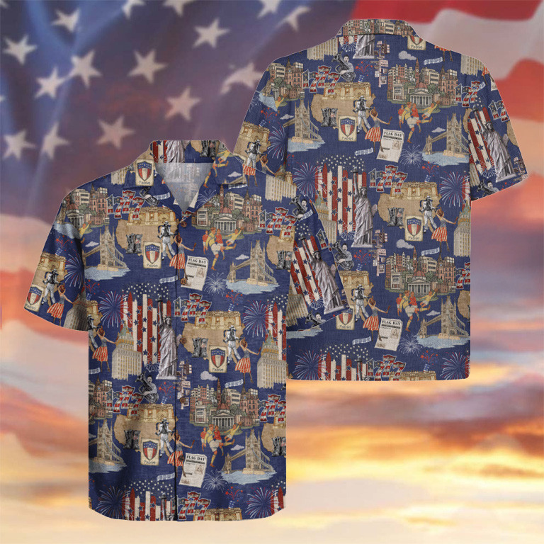 Back To 1777 Hawaiian Shirt American Heritage Patriotic Aloha Shirt Gifts For Men