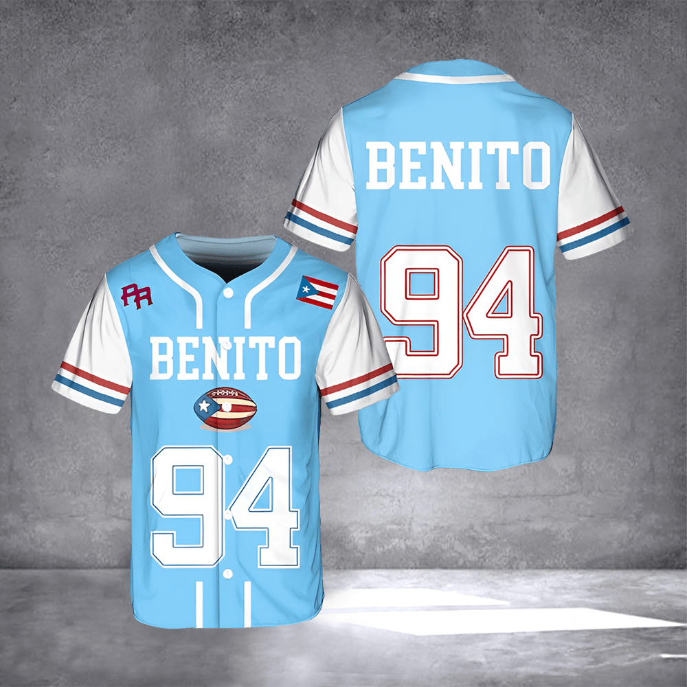 Bad Bunny Benito Bowl 94 Baseball Jersey Bad Bunny Halftime Show Shirt Music Lovers Gifts